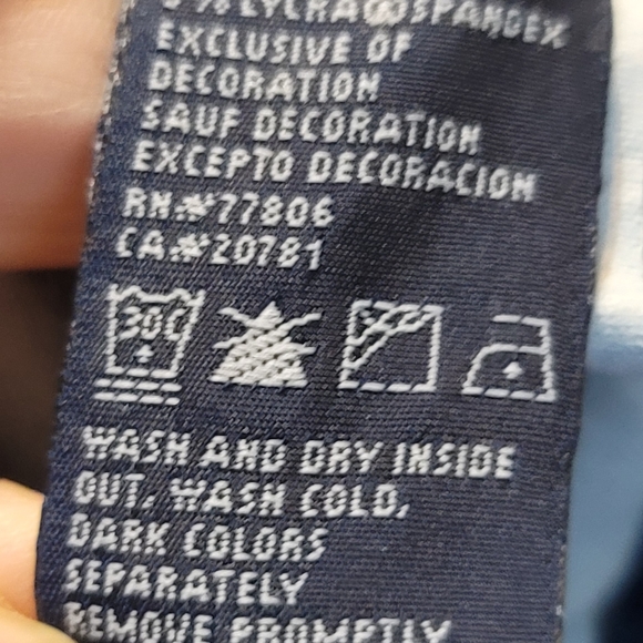 Tommy Hilfiger Jeans Ladies Size7 Short Junior Midrise EMBROIDERED Jeans Pockets - Picture 11 of 16